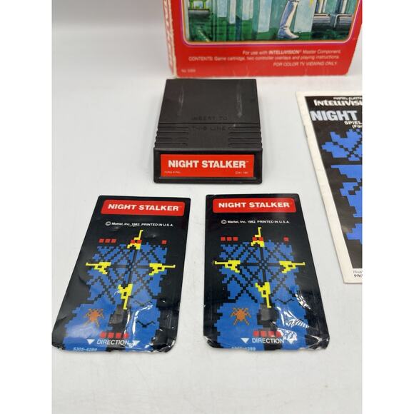 Night Stalker (Mattel Intellivision, 1982) Complete With Overlays Tested - Picture 2 of 6